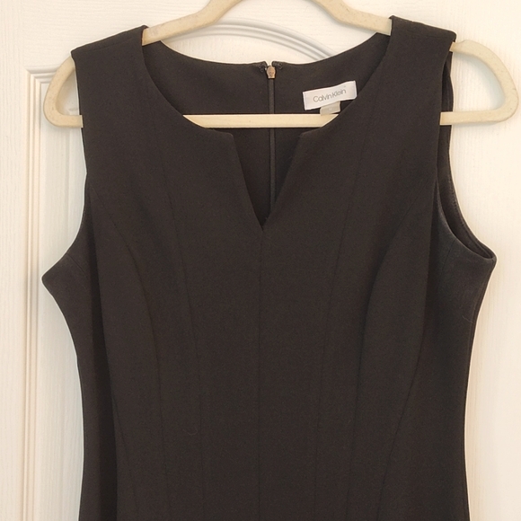 Calvin Klein Designer black sheath dress darted - Picture 1 of 2